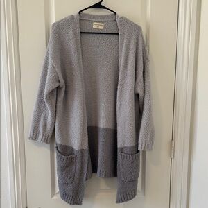 Thread & Supply Heather Gray Open Cardigan